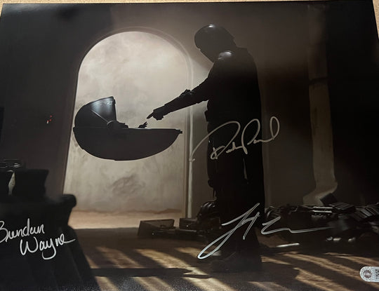 Pedro Pascal, Brendan Wayne, & Lateef Crowder Signed 16x20 Photo - SWAU Authenticated